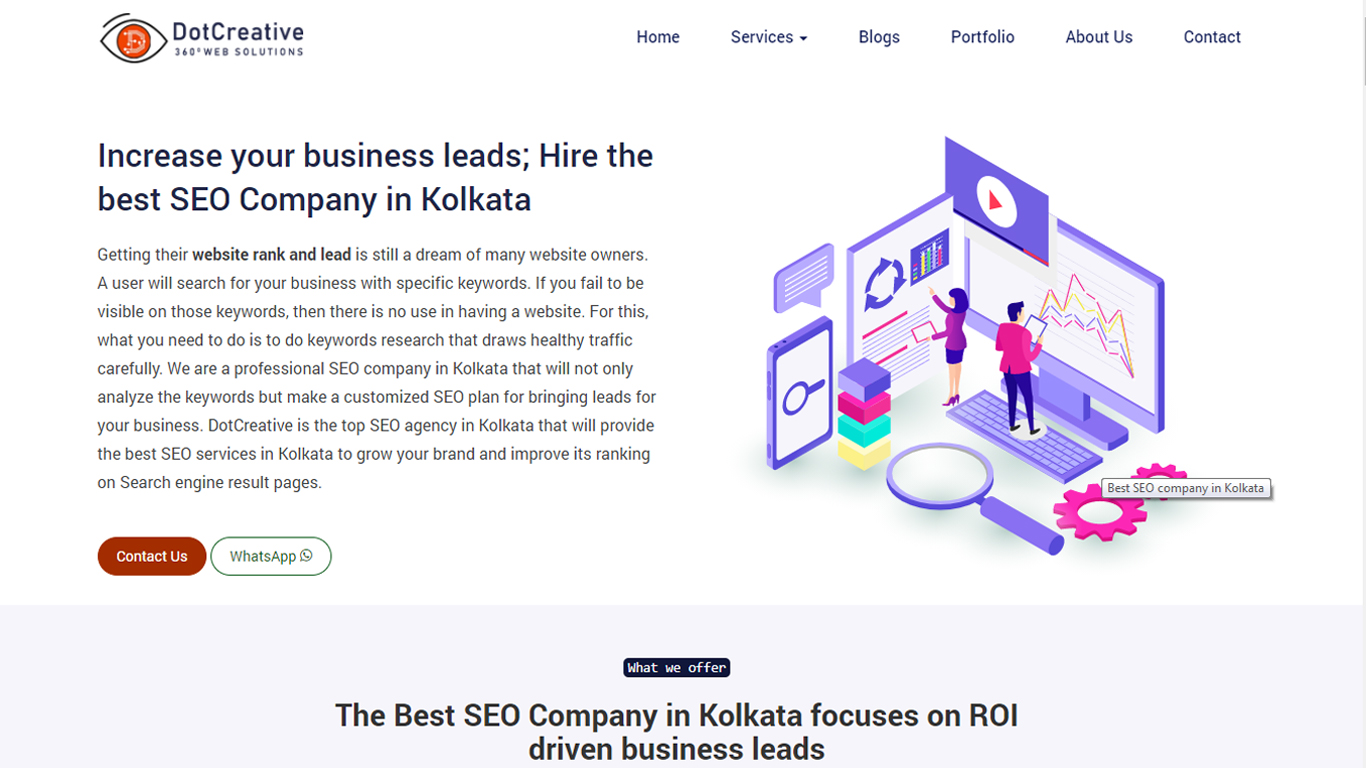 ROI Focused Best SEO Company in Kolkata - SEO expert in kolkata