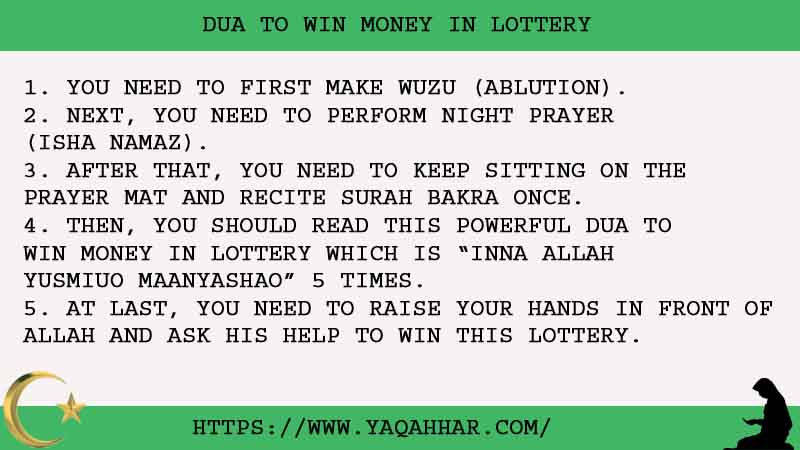 5 Amazing Dua To Win Money In Lottery - Ya Qahhar Wazifa