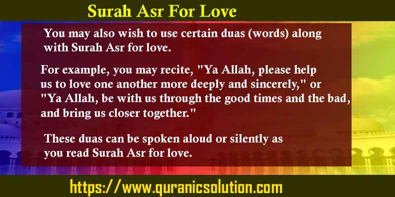 Surah Asr For Love