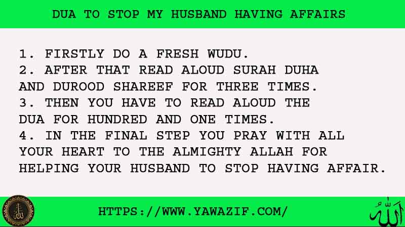 Dua To Stop My Husband Having Affairs