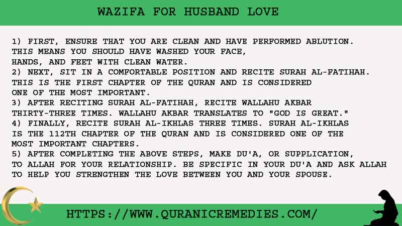 5 Powerful Wazifa For Husband Love - Quranic Remedies