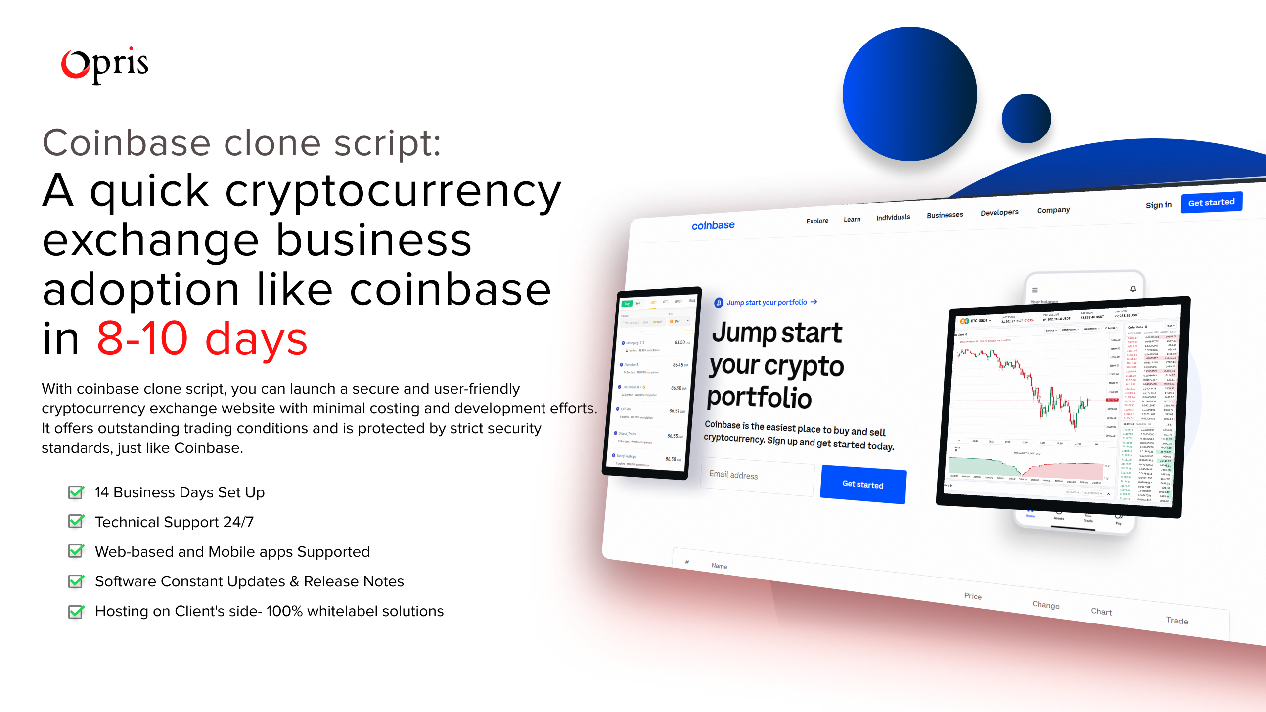 Coinbase Clone Script | Coinbase Clone App | opris.exchange