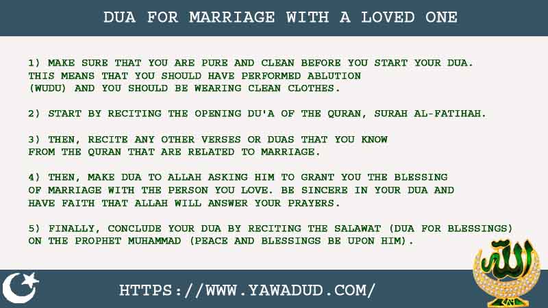 5 Quick Dua For Marriage With A Loved One - Ya Wadud - Islamic Solution