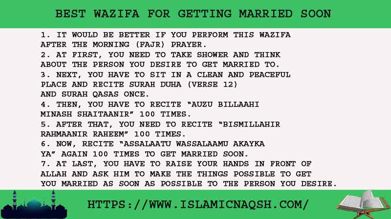 7 Best Wazifa For Getting Married Soon - Islamic Naqsh