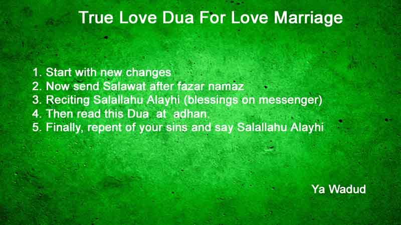 True Love Dua For Love Marriage