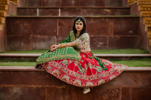 The Perfect Wedding Day Look: Red and Green Bridal Wear
