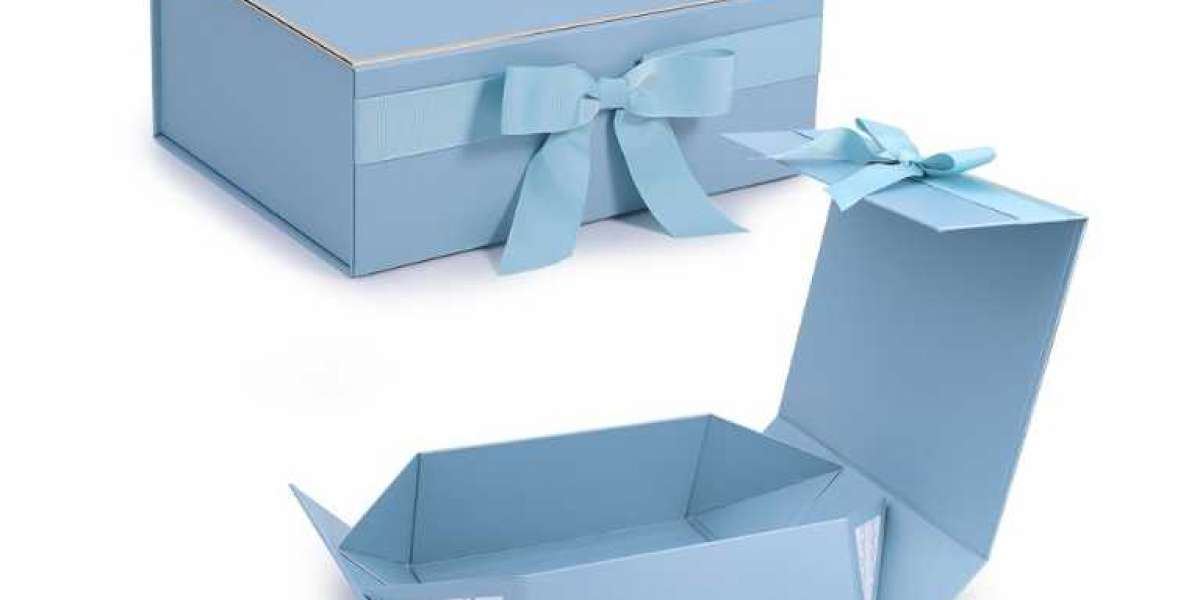 Folding Gift Box with Ribbon