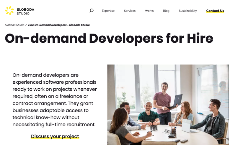 Hire On-Demand Developers - Sloboda Studio