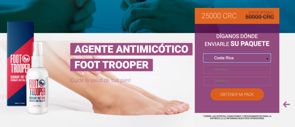 Foot Trooper : Reseñas-Beneficios-Precio-Beneficios-Spray -Costa Rica