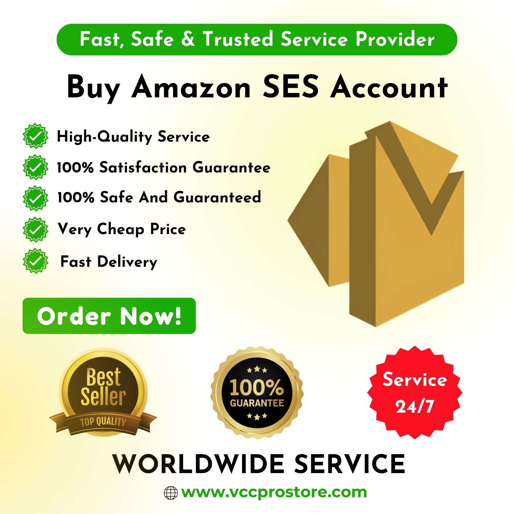 Buy Amazon SES Account with 50k & 100k Limit Approved