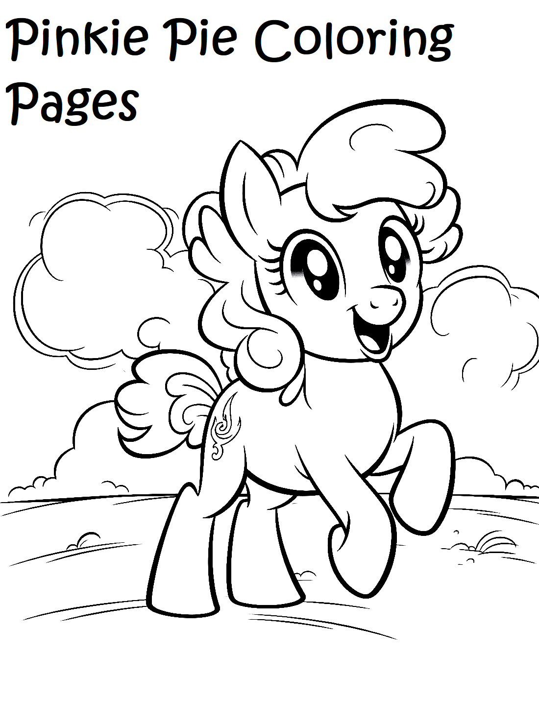 Pinkie Pie Coloring Pages Free Online For Kids