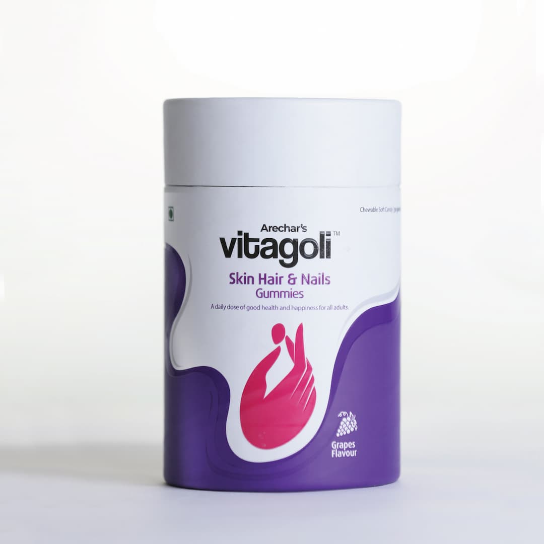 Biotin Hair Growth Gummies | Vitagoli Gummies For Hair, Skin, and Nails - Arechar Nutra