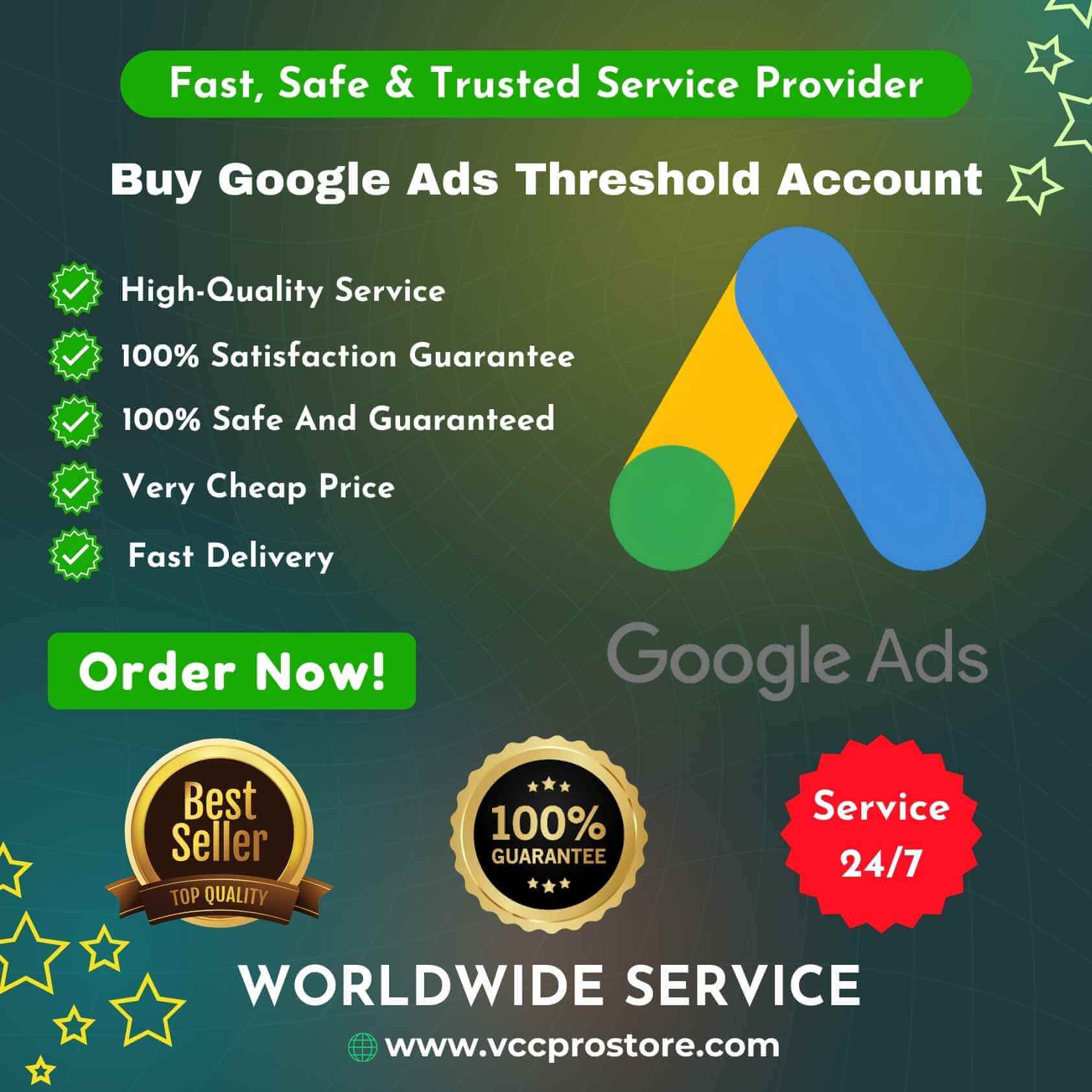 Buy Google Ads Threshold Account - Threshold $350 Account