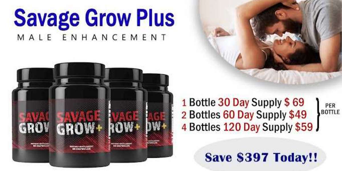 Savage Grow Plus Pills for Men Dietary Supplement (60 Capsules)