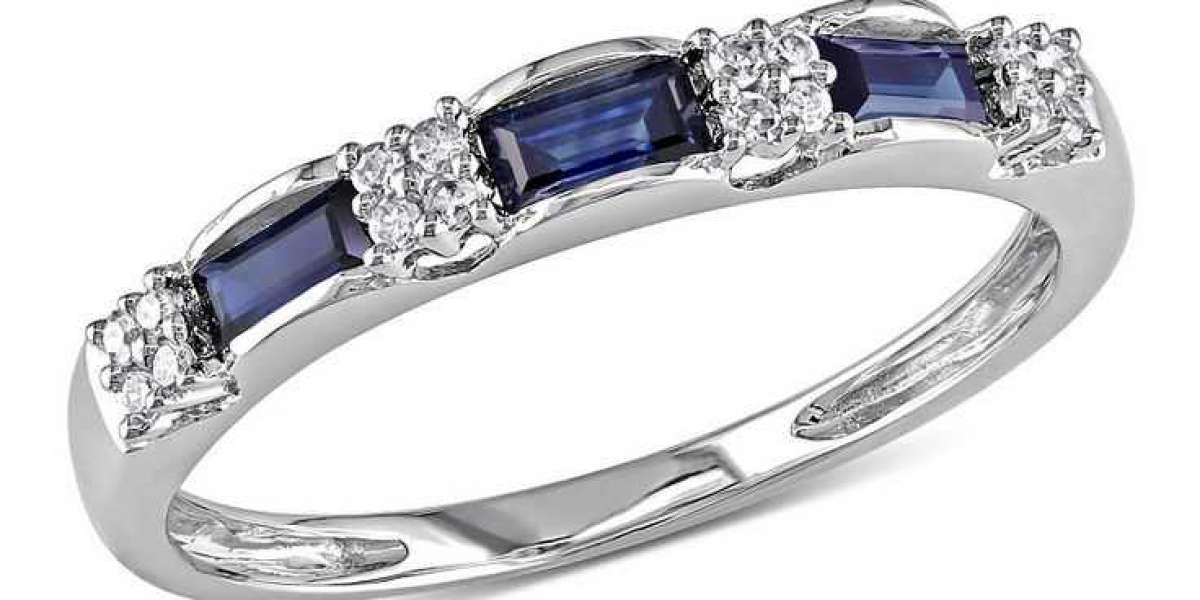 "Sparkling White Sapphire Eternity Band"