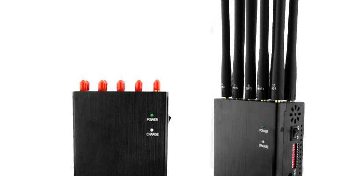 Does the cell phone jammer have the same interference range for different types of wireless signals?