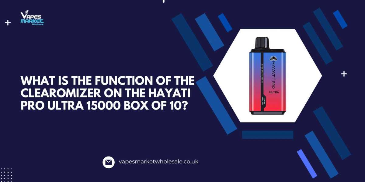 What is the Function of the Clearomizer on the Hayati Pro Ultra 15000 Box of 10